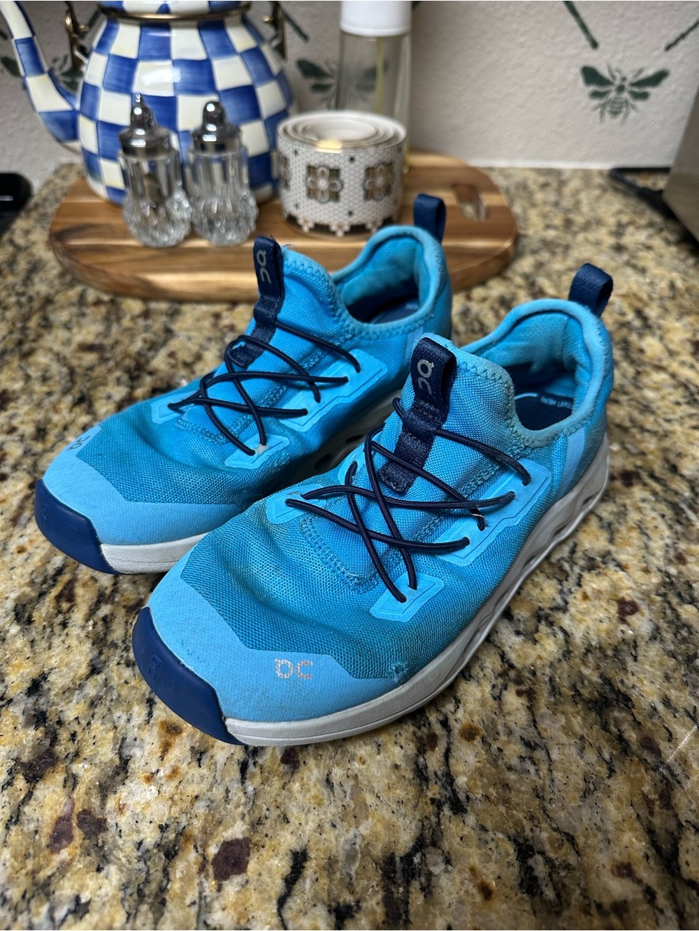 On cloud Running Kids Blue Lightweight Running Shoes